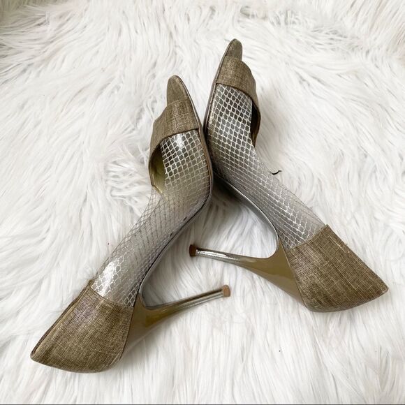 Stella McCartney clear PVC with linen pumps 6.5 - Picture 6 of 12